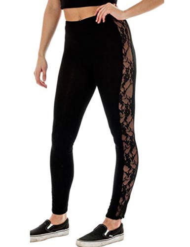 Womens Lace Hollow Leggings Floral Plus Size Sexy Pants Lace